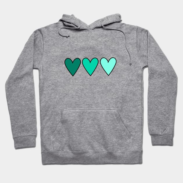 Cute aesthetic hearts Hoodie by Robyn's T shop